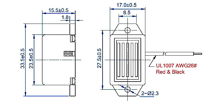23mm*16mm Solar mouse repellent mechanical buzzer