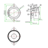 Mini alto-falante oval de 40mm 8ohm 2w