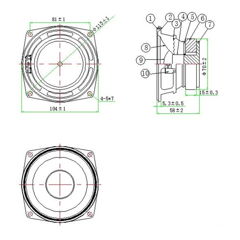 Alto-falante multim&iacute;dia de 4 polegadas, 4 ohms e 15 watts 
