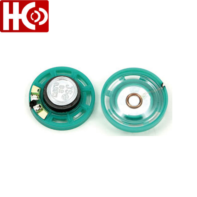 Altavoz de juguete de pl&aacute;stico de 27 mm, 8 ohmios y 0,5 w.