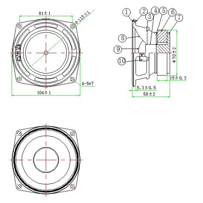 4 in&ccedil; 6 ohm 20w orta aralık hoparl&ouml;r s&uuml;r&uuml;c&uuml;s&uuml;