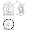 Haut-parleur 2,6 pouces 66 mm 8 ohms 2 W