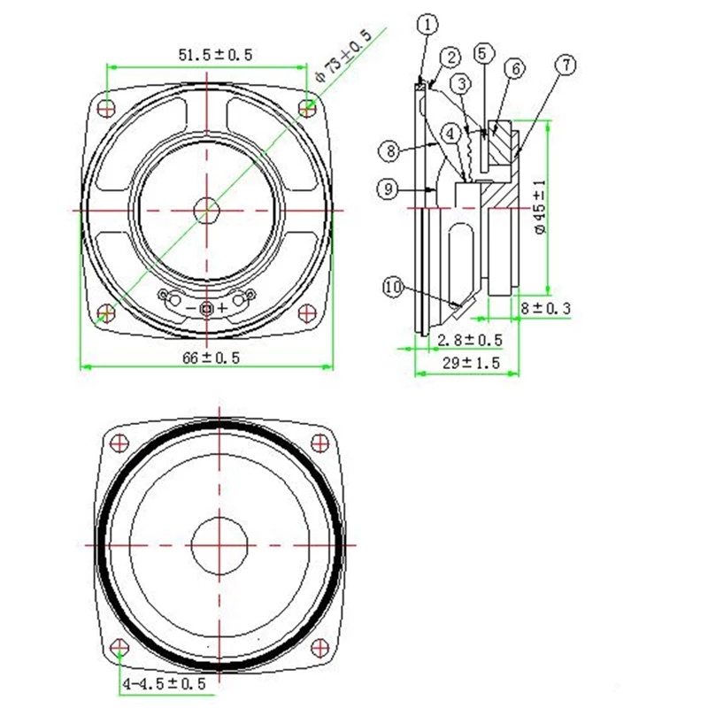 2,5 in&ccedil; 8ohm 5w IP65 su ge&ccedil;irmez hoparl&ouml;r